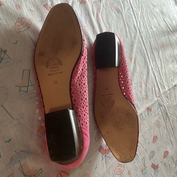 Pink Women's Loafers real leather (suede) handcrafted in Italy size 38 - Picture 4 of 14